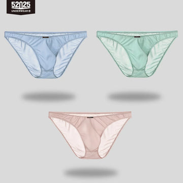 52025 PastelFlex Men's Low-Rise Nylon-Stretch Briefs