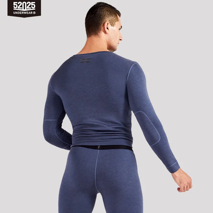 52025 Midnight Comfort Men's Cashmere-Blend Thermal Underwear