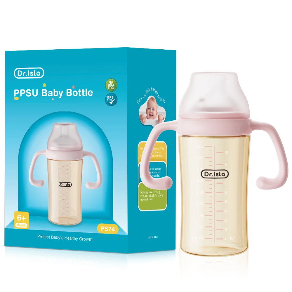 MAMIJOY 160/240/330ML Baby PPSU Bottle with Inclined Neck, Display Function & Temperature Indicator