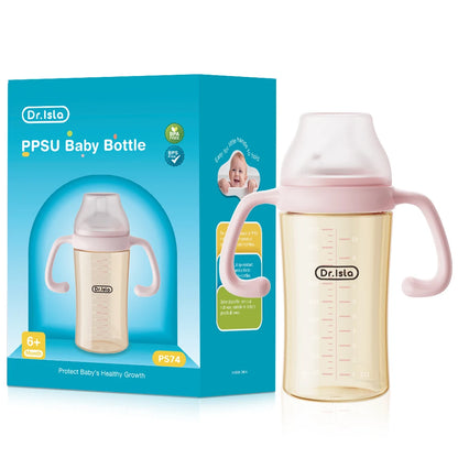 MAMIJOY 160/240/330ML Baby PPSU Bottle with Inclined Neck, Display Function & Temperature Indicator