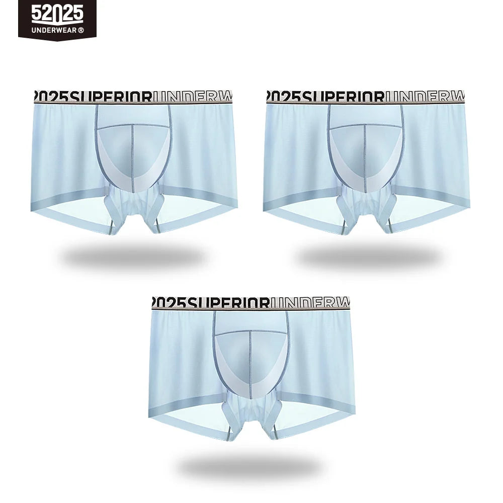 52025 LunarFlex Men's Nylon-Stretch Boxers with Silk-Blend Pouch