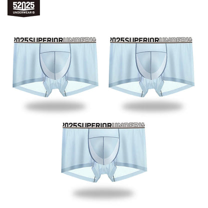 52025 LunarFlex Men's Nylon-Stretch Boxers with Silk-Blend Pouch