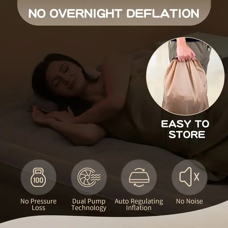 AZULBLANCO PVC Flocked Inflatable Mattress