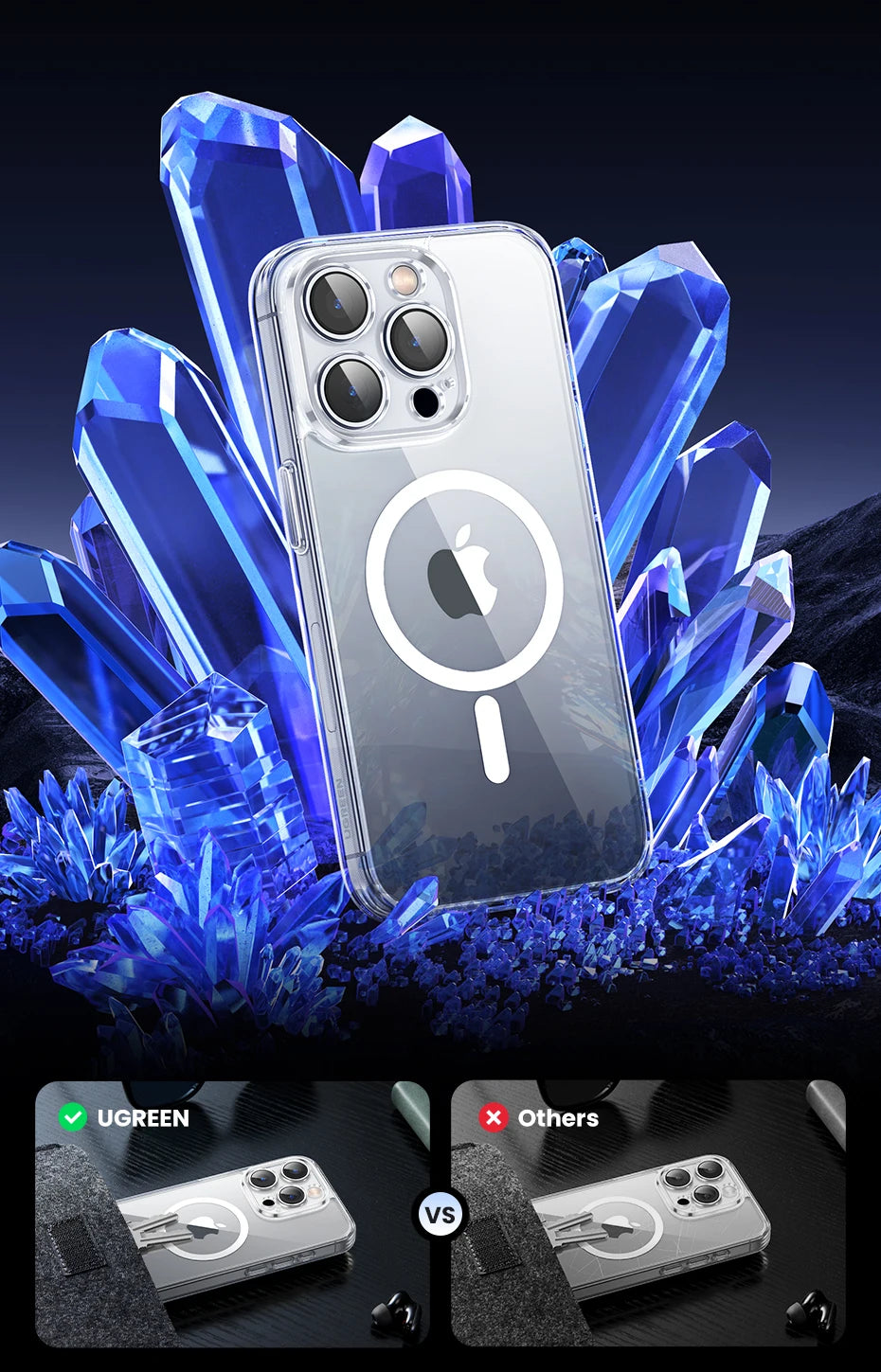 UGREEN Magnetic Case for iPhone 17, 16, 15, 14, 13, Pro Max Cases