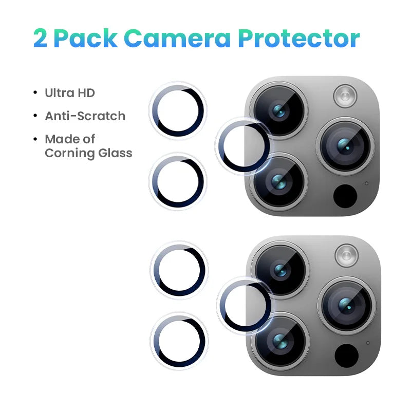UGREEN Camera Lens Protector for iPhone 17 16 15 Pro Max Full Lens Glass for iPhone 15 Plus iPhone 17 Air 16 Protective Film