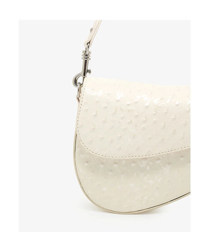 BAFELLI Animal-Print Cow Leather Saddle Bag