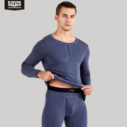 52025 Midnight Comfort Men's Cashmere-Blend Thermal Underwear