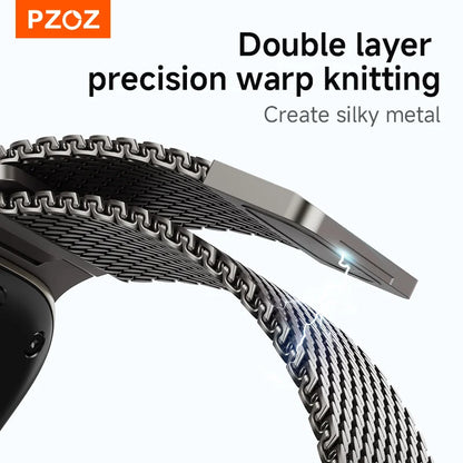 PZOZ Apple Watch Silicone Strap – Titanium Colour or Black