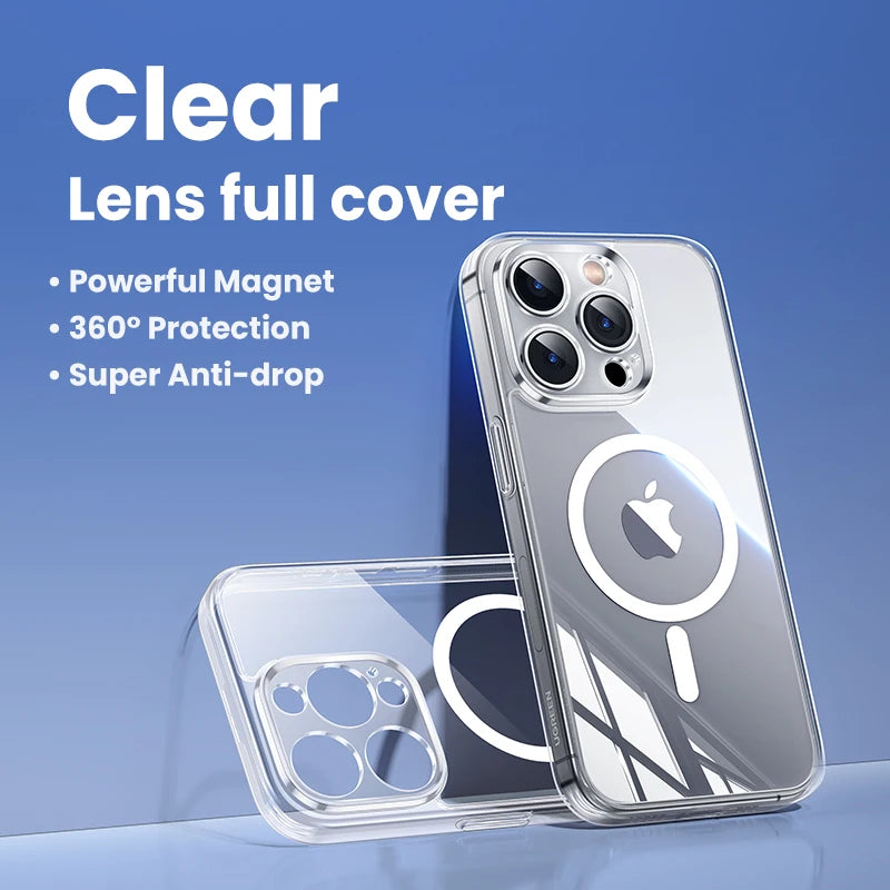 UGREEN Magnetic Case for iPhone 17, 16, 15, 14, 13, Pro Max Cases Clear