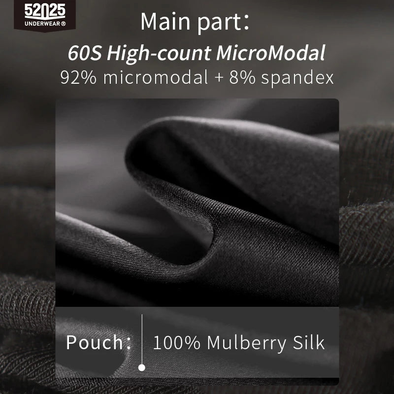 52025 SilkEssence Men's MicroModal Briefs with Mulberry Silk Pouch