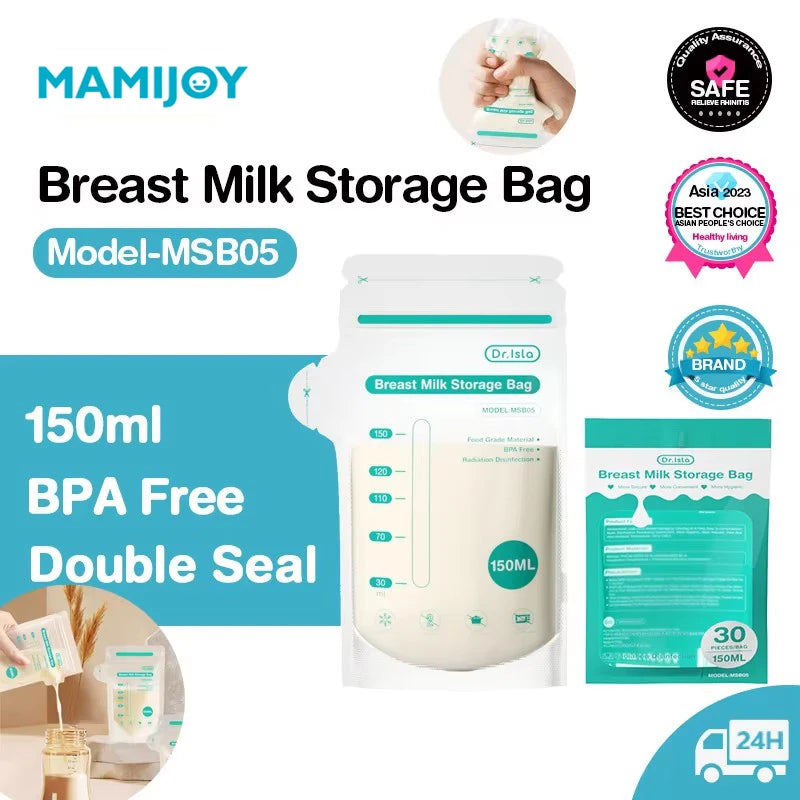 MAMIJOY Breast Milk Storage Bags – 30 Pack