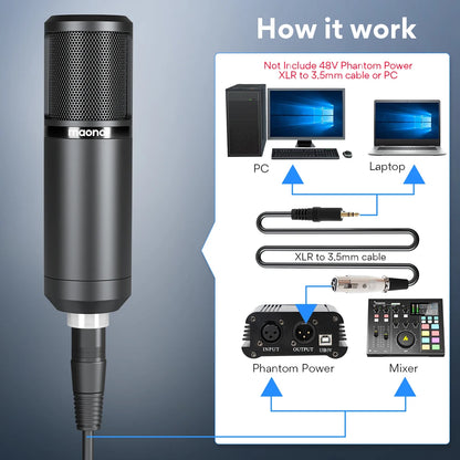 MAONO Professional Studio-Grade Condenser Microphone Kit