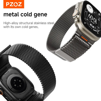 PZOZ Apple Watch Silicone Strap – Titanium Colour or Black