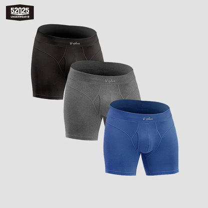 52025 BlueNote Trio Men's Cotton-Modal Boxer Briefs 3-Pack