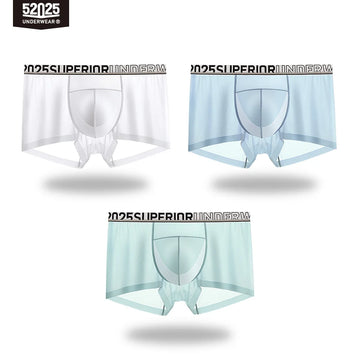 52025 LunarFlex Men's Nylon-Stretch Boxers with Silk-Blend Pouch