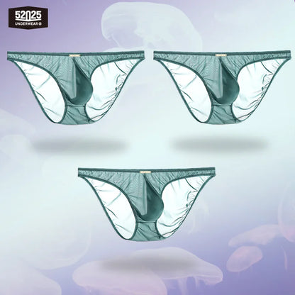 52025 PassionFlex Men's Low-Rise Nylon-Stretch Briefs & Thongs