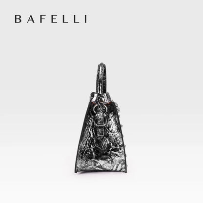 BAFELLI Rivet Cowhide Leather Crossbody Bag