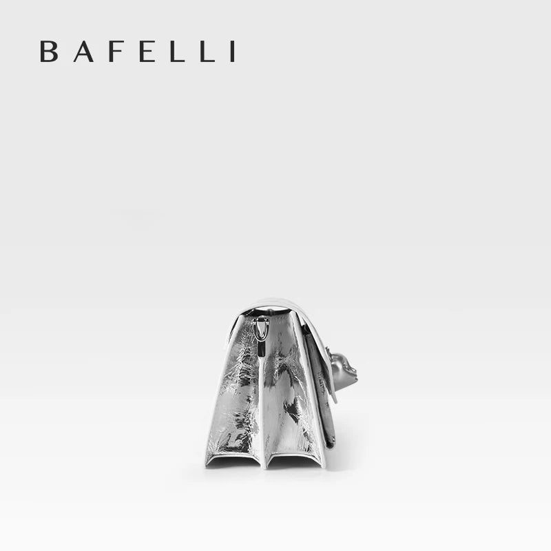 BAFELLI Genuine Leather Flap Crossbody Bag