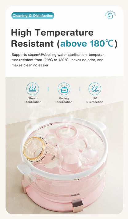 MAMIJOY 160/240/330ML Baby PPSU Bottle with Inclined Neck, Display Function & Temperature Indicator