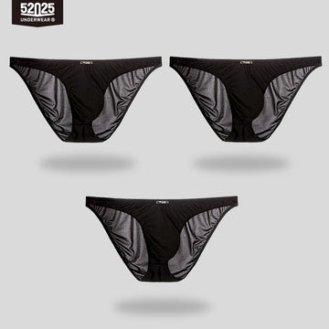 52025 EmberFlex Men's Low-Rise Nylon-Stretch Briefs & Thongs