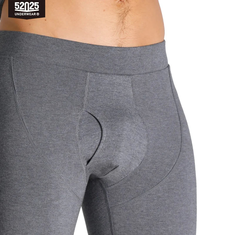 52025 CosyContour Men's Thick Cotton-Modal Thermal Leggings