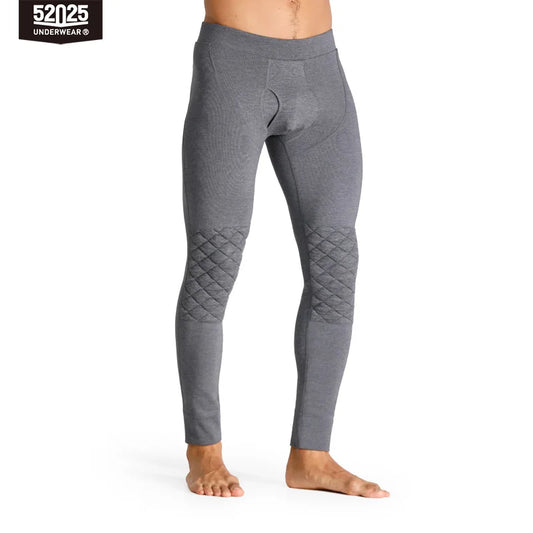 52025 CosyContour Men's Thick Cotton-Modal Thermal Leggings
