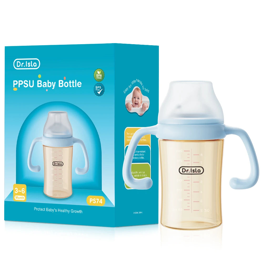 MAMIJOY 160/240/330ML Baby PPSU Bottle with Inclined Neck, Display Function & Temperature Indicator