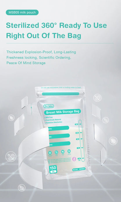 MAMIJOY Temperature Display Breast Milk Storage Bag 30PCS 150ML