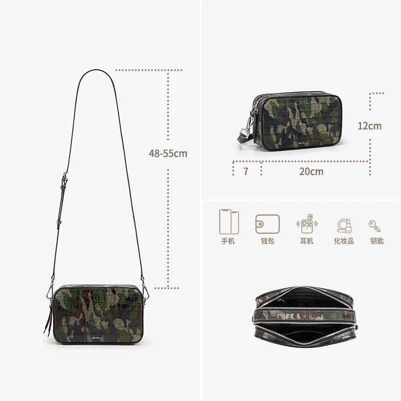 BAFELLI Genuine Leather Camera Crossbody Bag