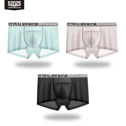 52025 LunarFlex Men's Nylon-Stretch Boxers with Silk-Blend Pouch