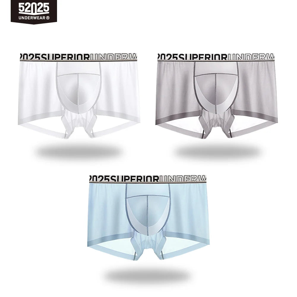 52025 LunarFlex Men's Nylon-Stretch Boxers with Silk-Blend Pouch