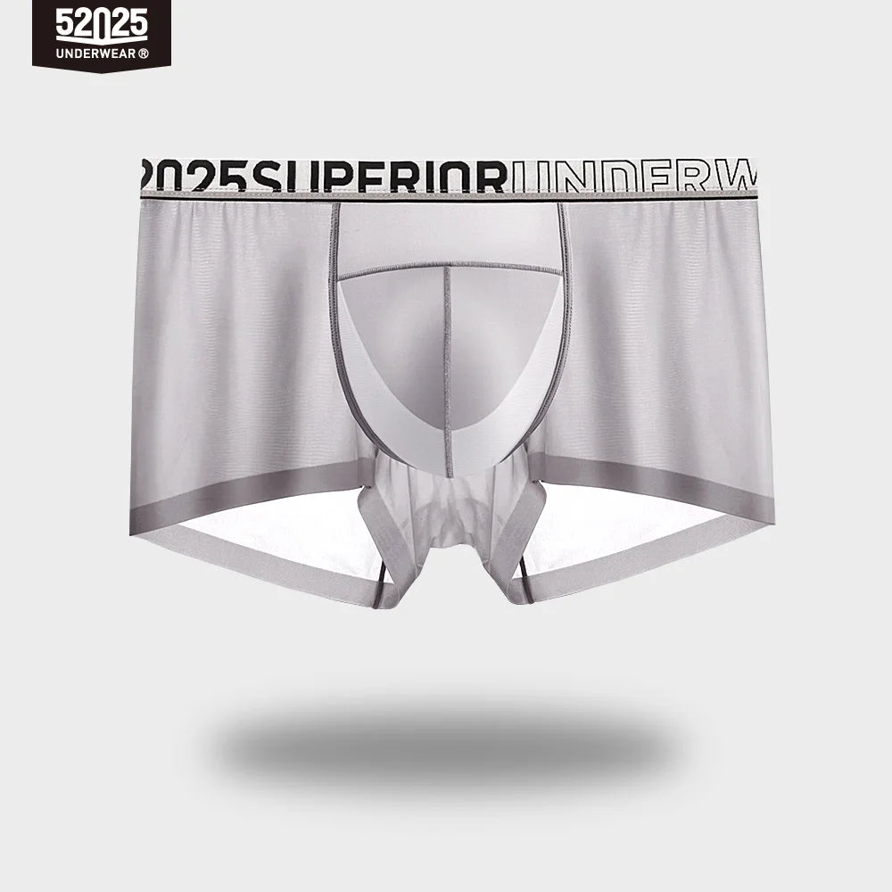 52025 LunarFlex Men's Nylon-Stretch Boxers with Silk-Blend Pouch