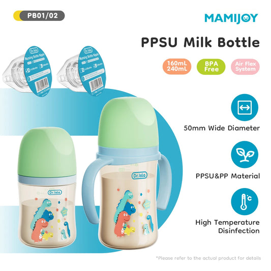 MAMIJOY 160/240ML Baby Bottle With Double Handle
