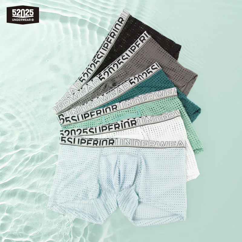 52025 CrystalWave Men's Nylon-Stretch Boxers with Modal Pouch