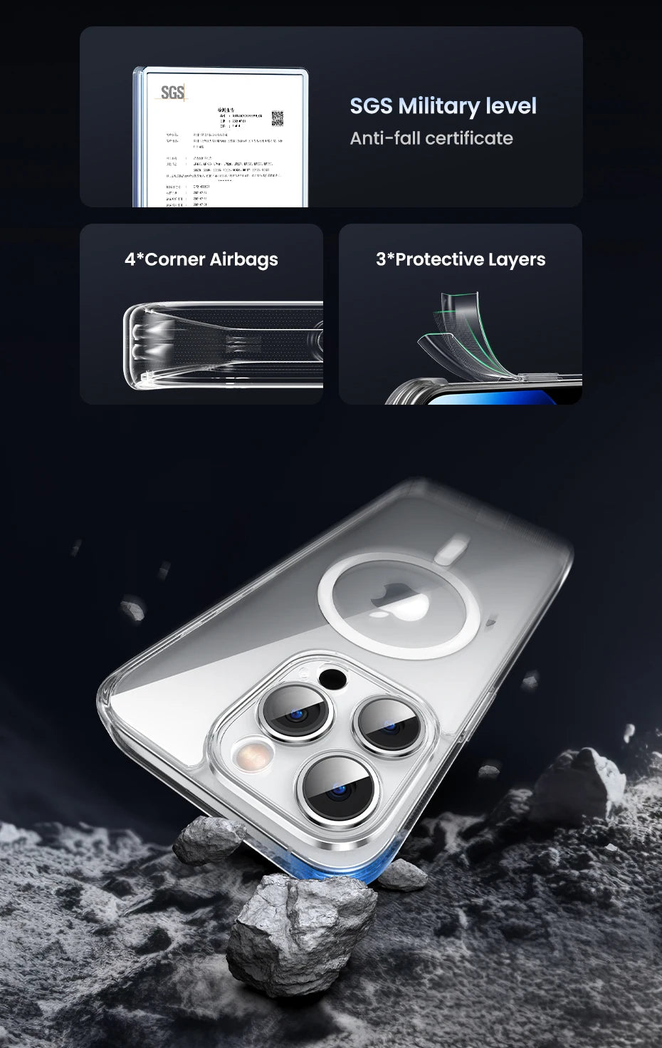 UGREEN Magnetic Case for iPhone 17, 16, 15, 14, 13, Pro Max Cases