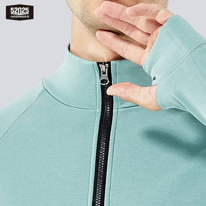 52025 AlpineFlex Men's Wool-Blend Zip-Neck Thermals