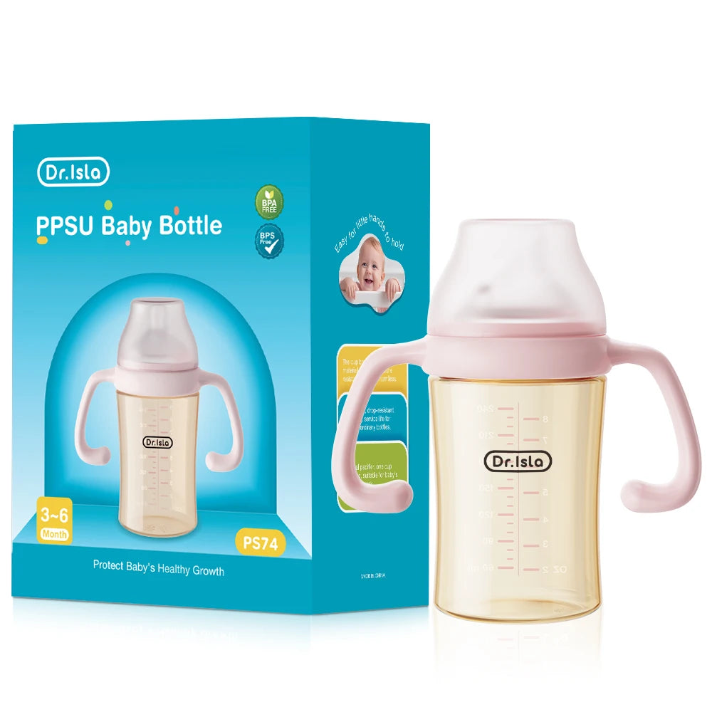 MAMIJOY 160/240/330ML Baby PPSU Bottle with Inclined Neck, Display Function & Temperature Indicator