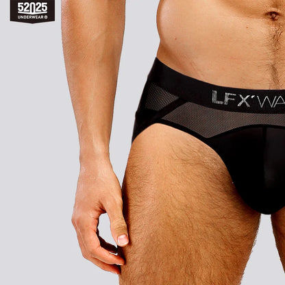 52025 NoirSilk Men's MicroModal Briefs with Mulberry Silk Pouch