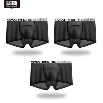 52025 LunarFlex Men's Nylon-Stretch Boxers with Silk-Blend Pouch