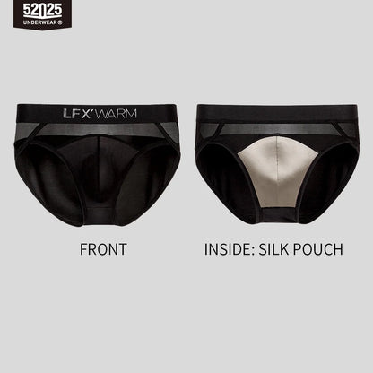 52025 NoirSilk Men's MicroModal Briefs with Mulberry Silk Pouch