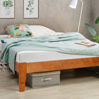 Hartland Solid Wood Bed Base Honey Double sue-e furniture