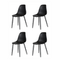 Alpine Dining Chair [Black with Black Legs] Set of 4 sue-e furniture
