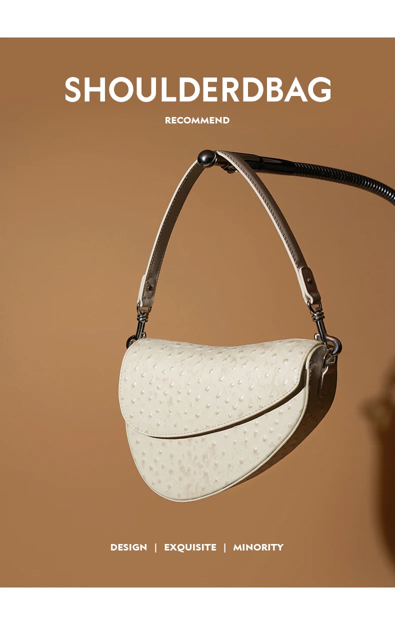 BAFELLI Animal-Print Cow Leather Saddle Bag