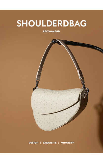 BAFELLI Animal-Print Cow Leather Saddle Bag