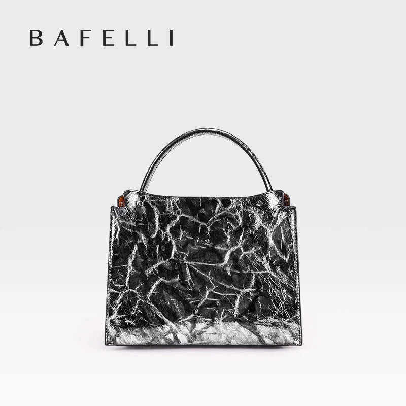 BAFELLI Rivet Cowhide Leather Crossbody Bag
