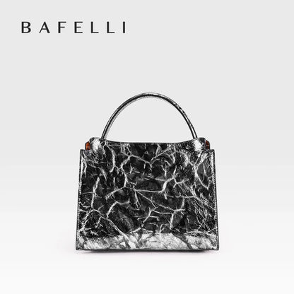 BAFELLI Rivet Cowhide Leather Crossbody Bag
