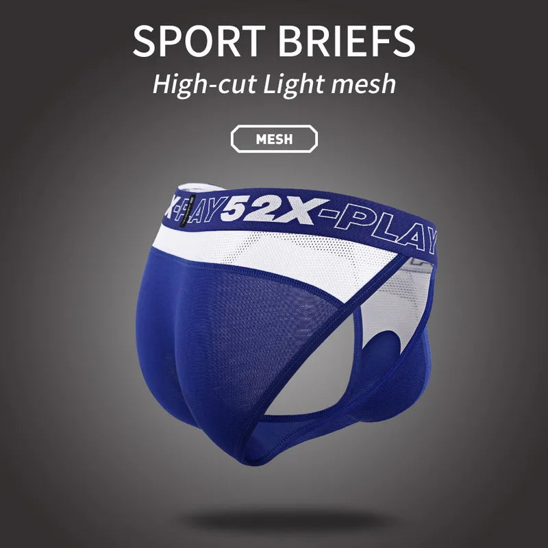 AeroMesh Men's Seamless Cooling Briefs – Quick-Dry Mesh, Double-Side Fly, 1 or 3 Pack