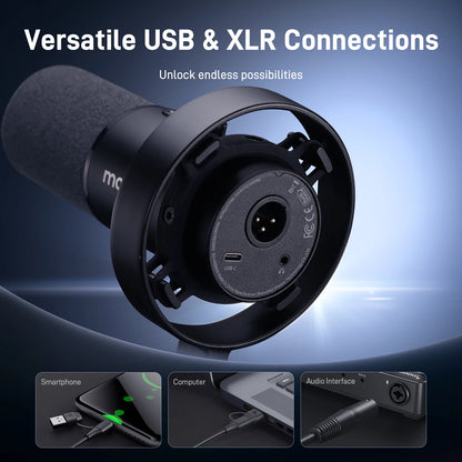Maono PD300X Dynamic Microphone XLR USB Podcast Recording Mic