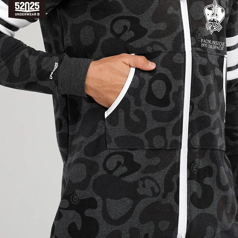 52025 Weekend Hideout Men's Cotton Hooded Lounge Onesie