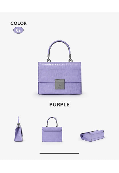 BAFELLI Crocodile-Grain Leather Flap Bag
